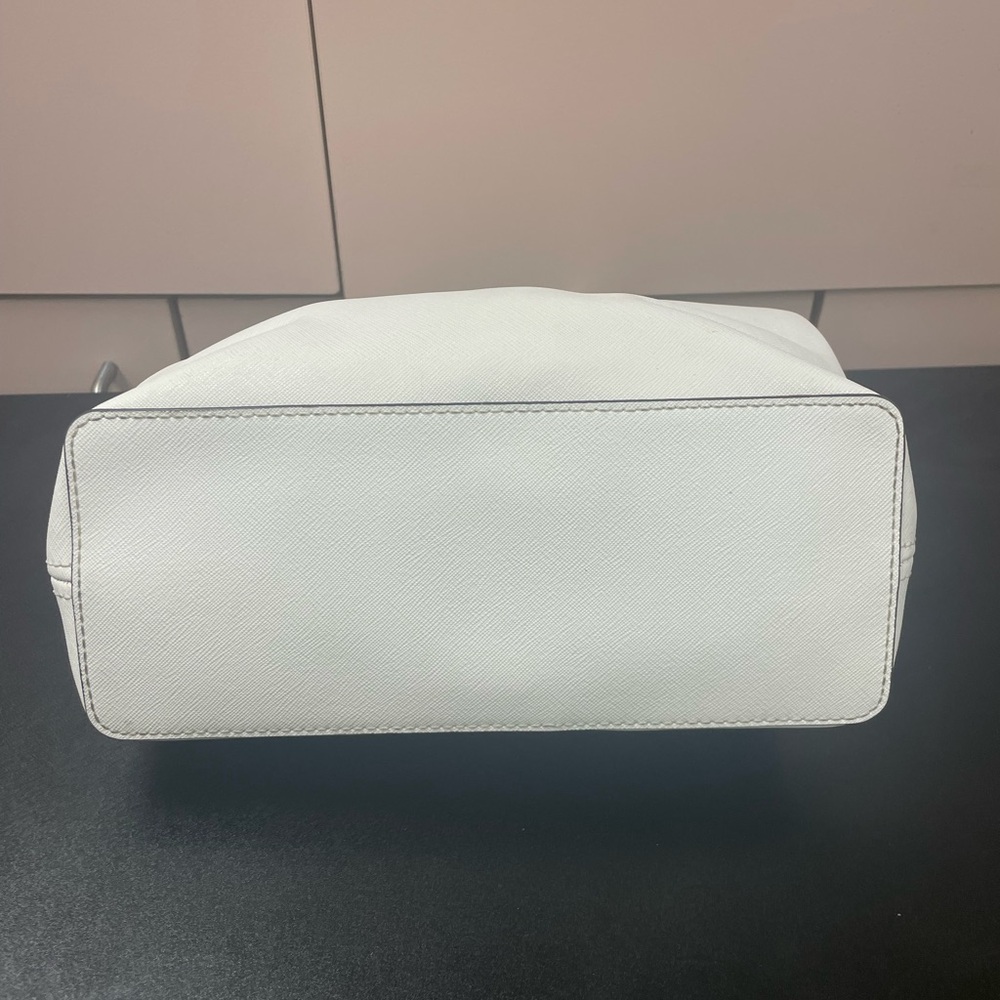 Michael Kors Camille small leather satchel optic white EUC - Picture 7 of 15